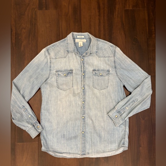 H&M Men’s Fitted Denim Shirt - Picture 1 of 3